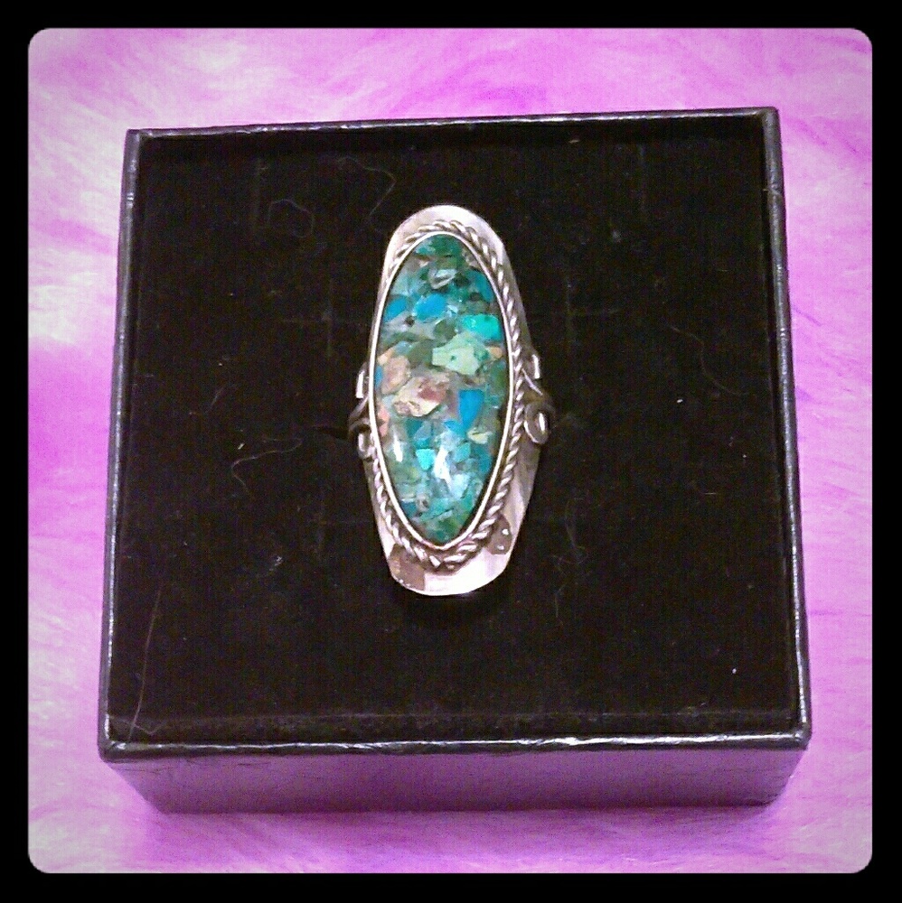 Faux Turquoise Large Ring
